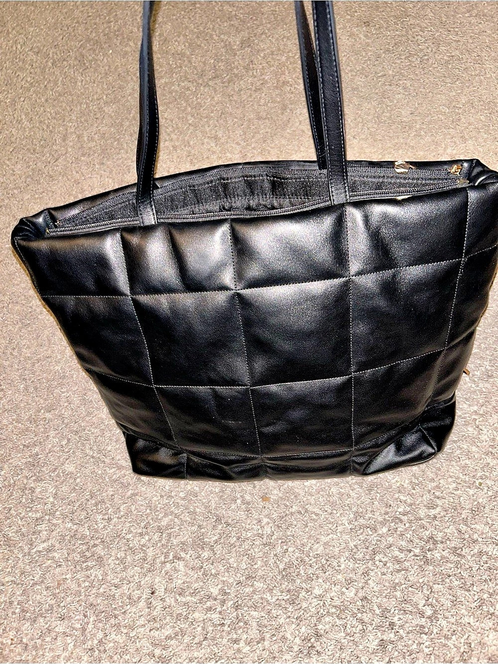 A New Day Black Quilted Tote